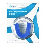 Капа 2 челюстная INDIGO термо юношеская в контейнере MD-02 JR Бело-Голубой